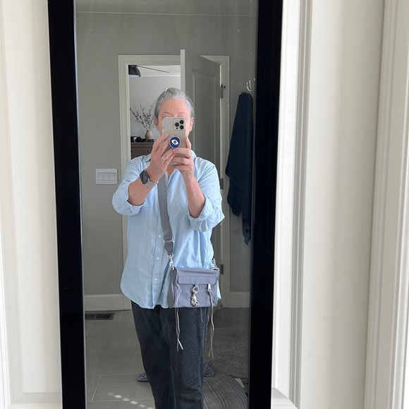 New without tags Rebecca Minkoff gray nylon crossbody bag with silver hardware. - Picture 2 of 9